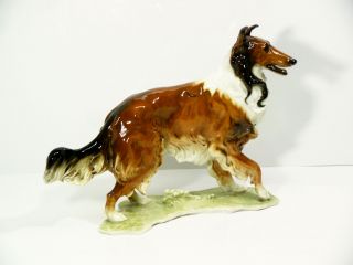 Große Porzellan Figur Porzellanfigur Hutschenreuther Collie Hund Achtziger Bild