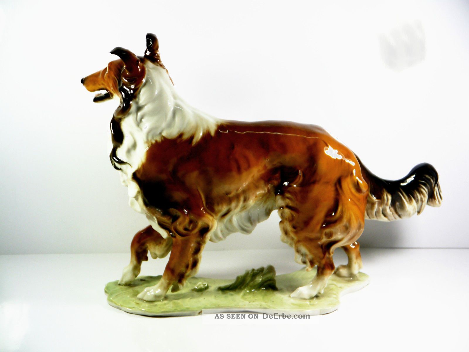 Große Porzellan Figur Porzellanfigur Hutschenreuther Collie Hund Achtziger
