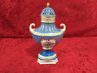 Dresden Potschappel Vase Blau Weihnachtsgeschenk Bild