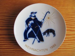W KPM Berlin Suppenteller Kobalt blauer Faden Goldrand 1 Zepter Reichsapfel 