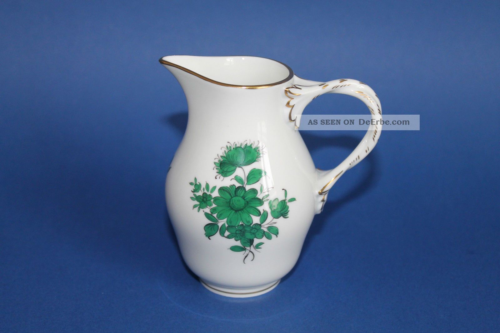 Augarten Wien Sahnekännchen H.  = Ca.  10 Cm Dekor Maria Theresia Goldrand Nach Marke & Herkunft Bild