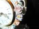 Wunderschöne Porzellan Uhr Kaminuhr Blumen Gold Blüten Dresden Top Nach Marke & Herkunft Bild 3