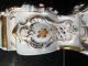 Wunderschöne Porzellan Uhr Kaminuhr Blumen Gold Blüten Dresden Top Nach Marke & Herkunft Bild 6