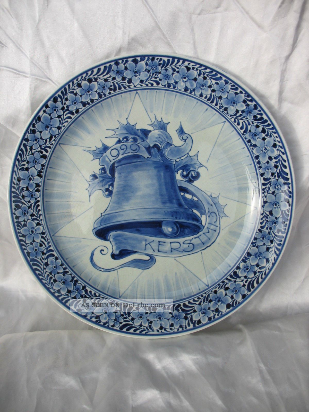 Koninklijke Porceleyne Fles Delft Kerstmis Bord 1929 Teller Seltener Dekor Nach Marke & Herkunft Bild