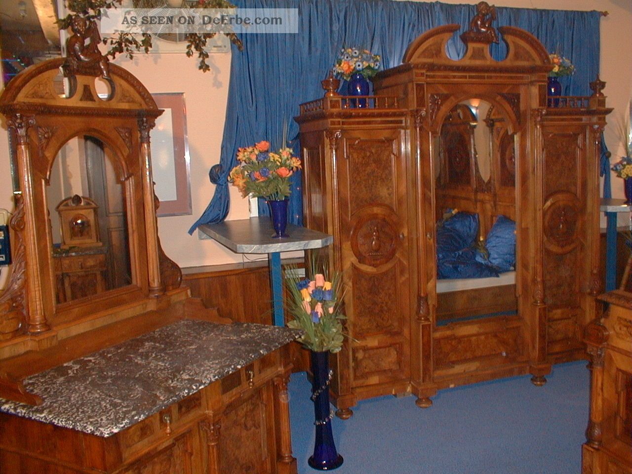 Antik - Komplettes Schlafzimmer Aus Dem Jahr Ca. 1850