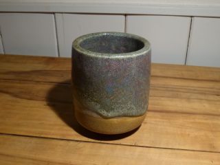 Grau - Braune Kermik - Vase - Töpferei Heckmann Bild