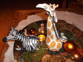 Goebel - Tier - Figuren Giraffe Und Zebra Bild