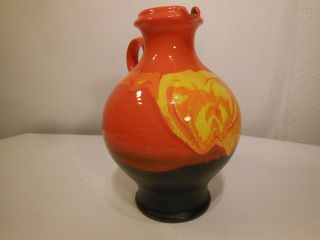 Hutschenreuther Keramik Vase 26 Cm 70er Krug Pop Art Renée Neue Laufglasur Bild