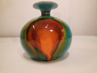 70er Hutschenreuther Vase Pop Art Renée Neue Panton Laufglasur Kugelvase 11 Cm Bild