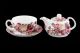 Tea For One Rote Rosen Porzellan Geschenk Blumen Tee Geschirr Tasse Kännchen Nach Form & Funktion Bild 1