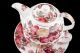 Tea For One Rote Rosen Porzellan Geschenk Blumen Tee Geschirr Tasse Kännchen Nach Form & Funktion Bild 2
