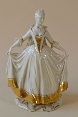 Porzellanfigur Galante Dame Figurine Gallant Lady Porcelain Figura De Porcelana Bild