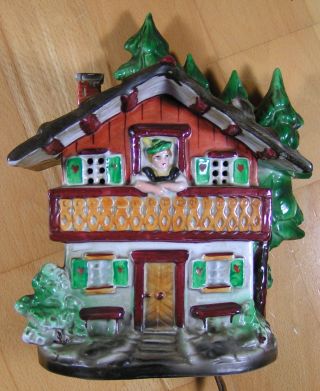 Alter Rauchverzehrer Haus Hütte Porzellan Bauernhaus Berghütte Mit Lampe Bild