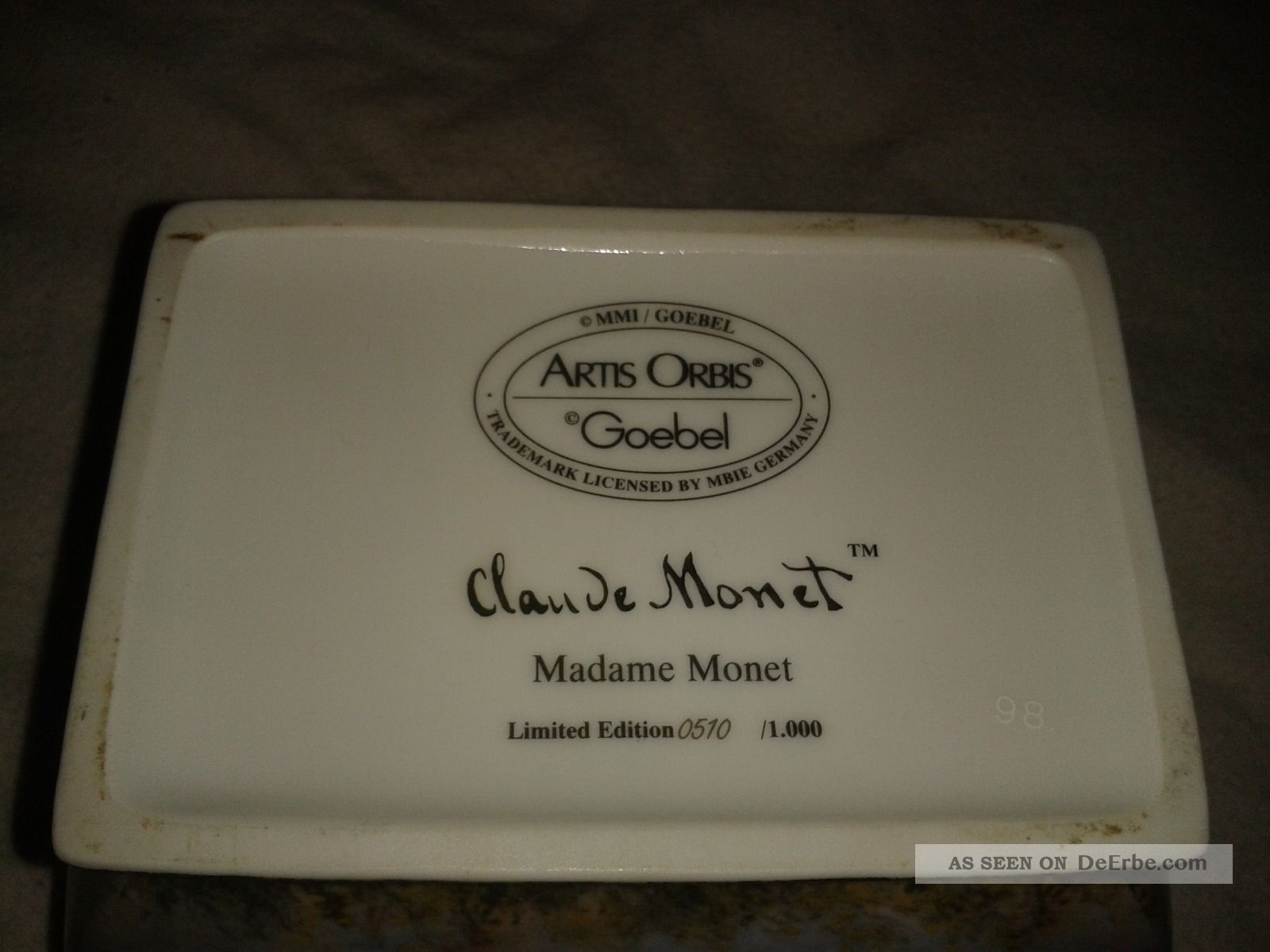 Artis Orbis Goebel Claude Monet Madame Monet Porzellan Gefass