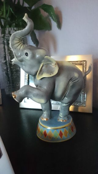 Nymphenburg : Prachtvoller Elefant Auf Der Trommel - Mod.  Nr.  657 (31) 1.  Wahl Bild