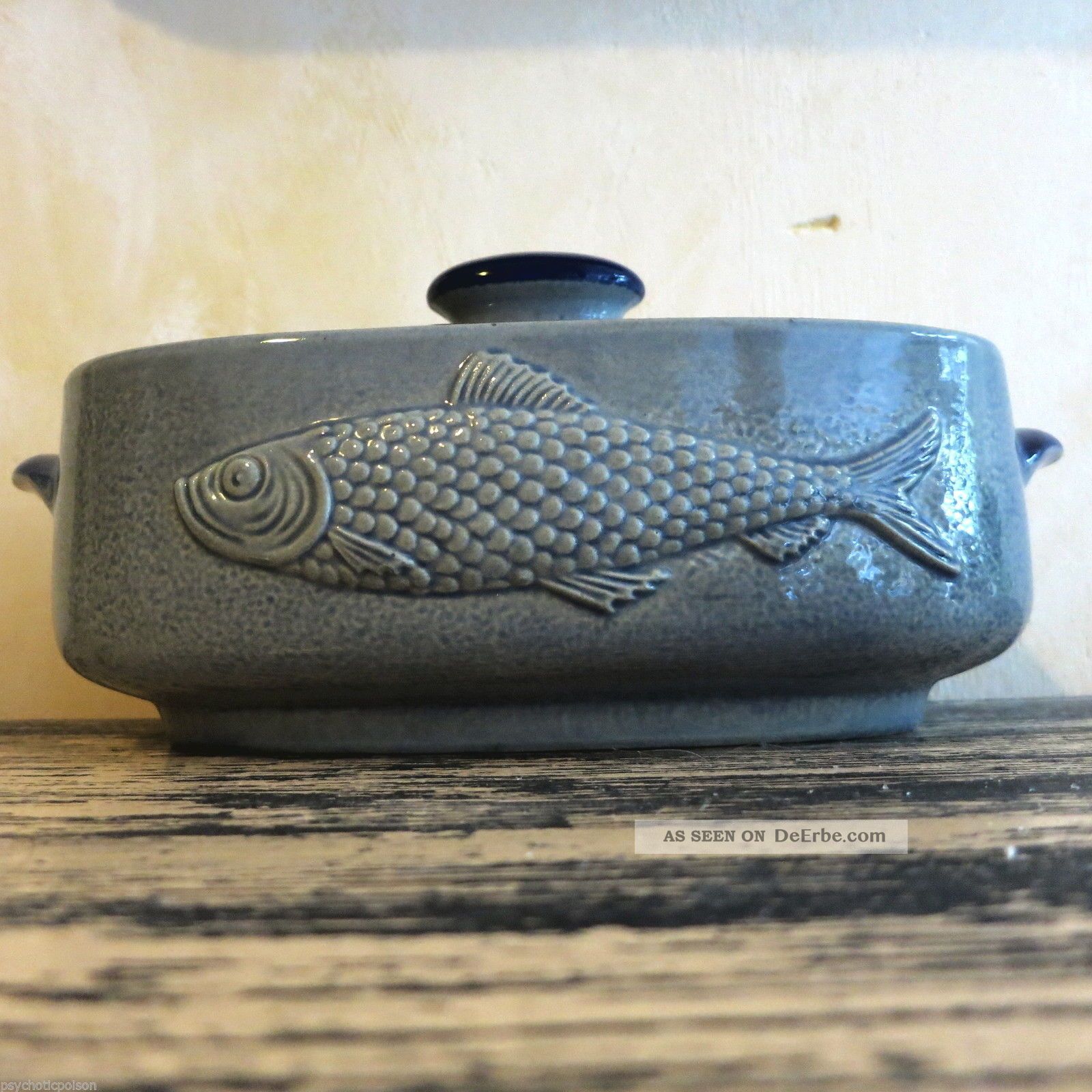 Steinzeug - Fischterrine Mit Deckel Mr Marzi &amp; Remy Ovaler Heringstopf ...