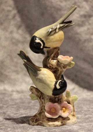 Goebel Porzellan - Vogel Kohlmeisen Auf Ast - Modell Nr.  Cv241 - Glänzend Bild