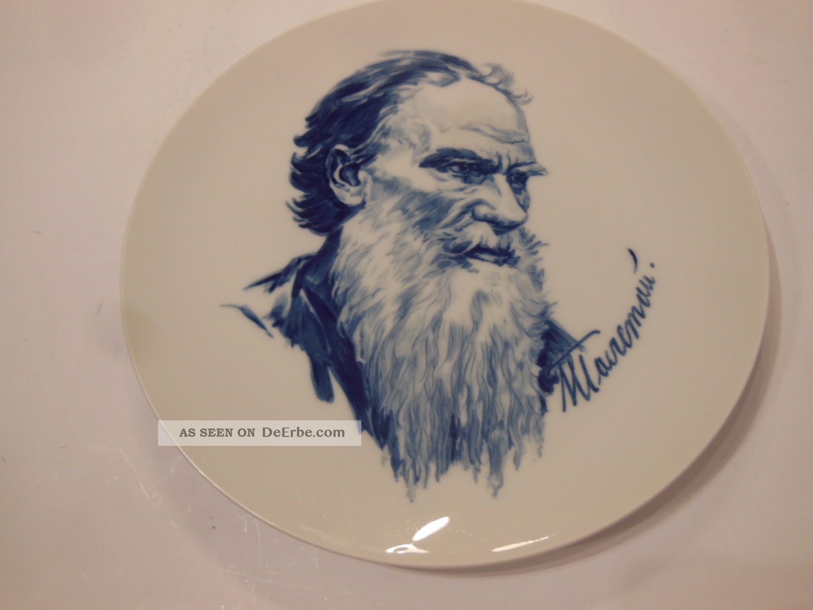 Sammelteller Wandteller Meissen 1972 Leo Tolstoi Russischer Schriftsteller Nach Form & Funktion Bild