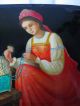 Russische Lackdose Miniaturmalerei Palech - Dose Signiert.  Im Fedoskino - Stil Verm Volkskunst Bild 1