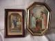 Konvolut Devotionalien: Kruzefix,  2 Heiligenbildnissen Um 1900 Skulpturen & Kruzifixe Bild 7