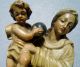 Schöne Geschnitzte Und Bemalte Madonna Mit Jesus In Den Armen Aus Holz Um 1960 Skulpturen & Kruzifixe Bild 1