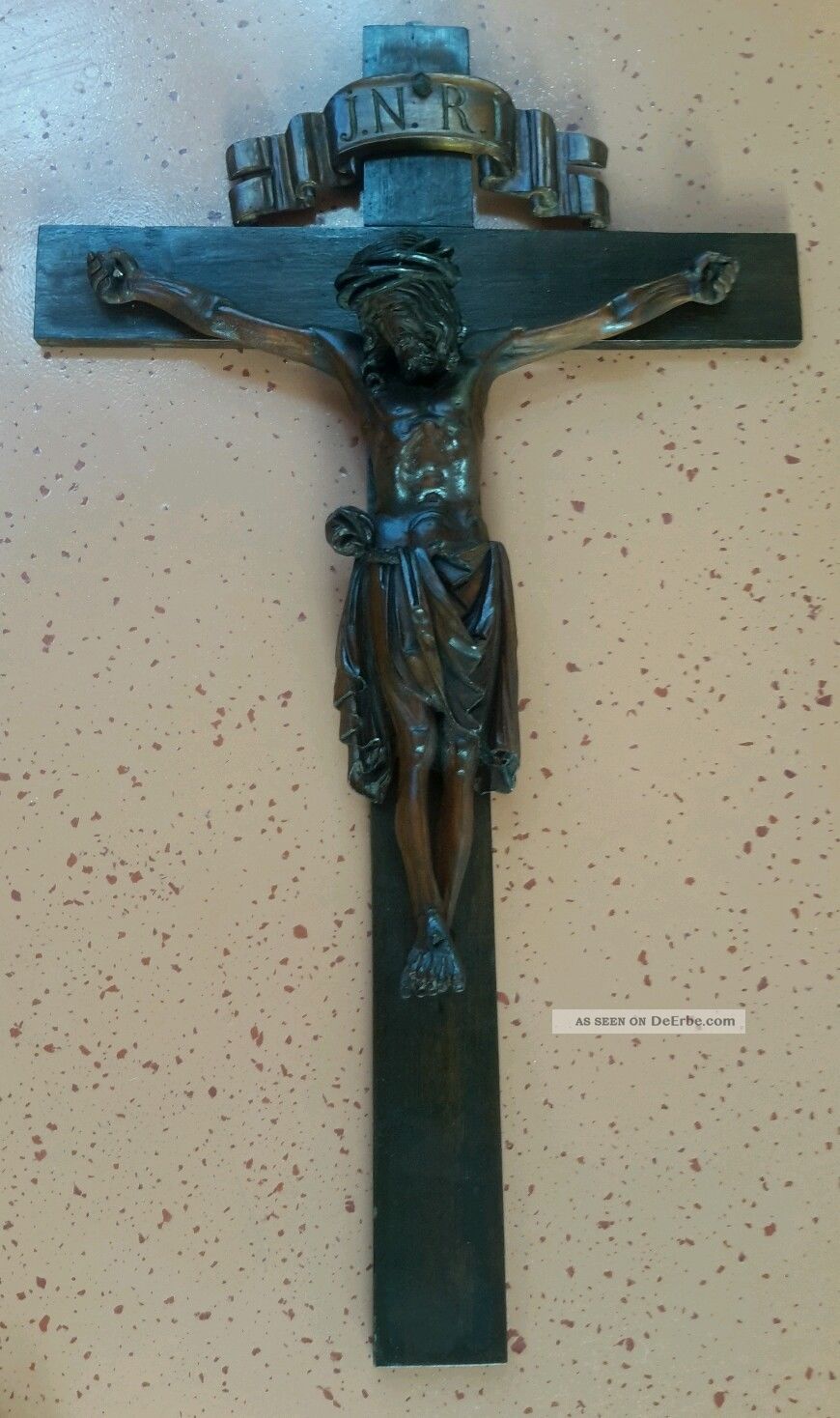 Antikes Handgeschnitztes Holzkreuz/jesus Um 1900 Angefertigt RaritÄt Skulpturen & Kruzifixe Bild