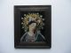 Antikes Hinterglasbild 19.  Jhdt.  Maria Madonna V.  Wessobrunn Goldmalerei Museal Votivbilder & Sakralmalerei Bild 2