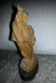 Uralte Antike Jesus Figur Aus Holz Geschnitzt,  Weihnachten Holzfigur Handarbeit Krippen & Krippenfiguren Bild 2