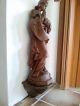 Marien - Statue Aus Holz,  Handgeschnitzt Mit Wandsockel,  Jungfrau Maria Skulpturen & Kruzifixe Bild 1