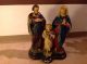 Antike Sehr Alte Heilige Familie Madonna Jesus Und Josef Krippenfigur 1800jrh. Krippen & Krippenfiguren Bild 10