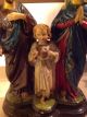 Antike Sehr Alte Heilige Familie Madonna Jesus Und Josef Krippenfigur 1800jrh. Krippen & Krippenfiguren Bild 6