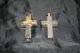 2 Antike Rosenkranz Kreuze Goldfüllung ? Sehr Selten Skulpturen & Kruzifixe Bild 1