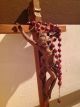 Alter Holzkreuz Mit Geschnitzter Jesus Skulptur Inri - 36cm - Rosenkranz - Gebetskreuz Skulpturen & Kruzifixe Bild 6