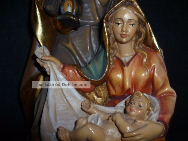 Holzschnitzerei Maria Joseph Jesus Heilige Familie Krippe Krippenfigur Skulpturen & Kruzifixe Bild
