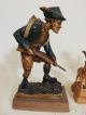 Jägerfiguren - 2 Antike Kunststofffiguren & 1gams - Witzige Gestalten Aus Bayern Volkskunst Bild 1