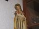 Prachtvoll Bemalte Madonna Mondsichel Madonna Mutter Gottes Jesusind 1920 Top Skulpturen & Kruzifixe Bild 1