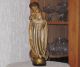 Prachtvoll Bemalte Madonna Mondsichel Madonna Mutter Gottes Jesusind 1920 Top Skulpturen & Kruzifixe Bild 8