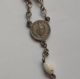 Antiker Rosenkranz,  Kette Mit Aufklappbarem,  Verschraubbarem Kreuz Mit Einlagen Anhänger & Pilgermedaillen Bild 5