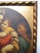 Antikes Heiligenbildnis,  Öl Auf Blechplatte,  Mutter Gottes M.  Kind,  19.  Jahrhundert Originale der Zeit Bild 3