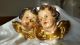 Wunderschöner Doppelengelskopf Mit Echtem Blattgold,  Zertifikat Skulpturen & Kruzifixe Bild 2