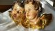 Wunderschöner Doppelengelskopf Mit Echtem Blattgold,  Zertifikat Skulpturen & Kruzifixe Bild 3
