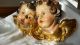 Wunderschöner Doppelengelskopf Mit Echtem Blattgold,  Zertifikat Skulpturen & Kruzifixe Bild 4