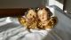 Wunderschöner Doppelengelskopf Mit Echtem Blattgold,  Zertifikat Skulpturen & Kruzifixe Bild 6