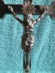 Jesus Christus Gott Kruzifix Mit Prägestempel Altar Silber? Aus Erbschaft Skulpturen & Kruzifixe Bild 2