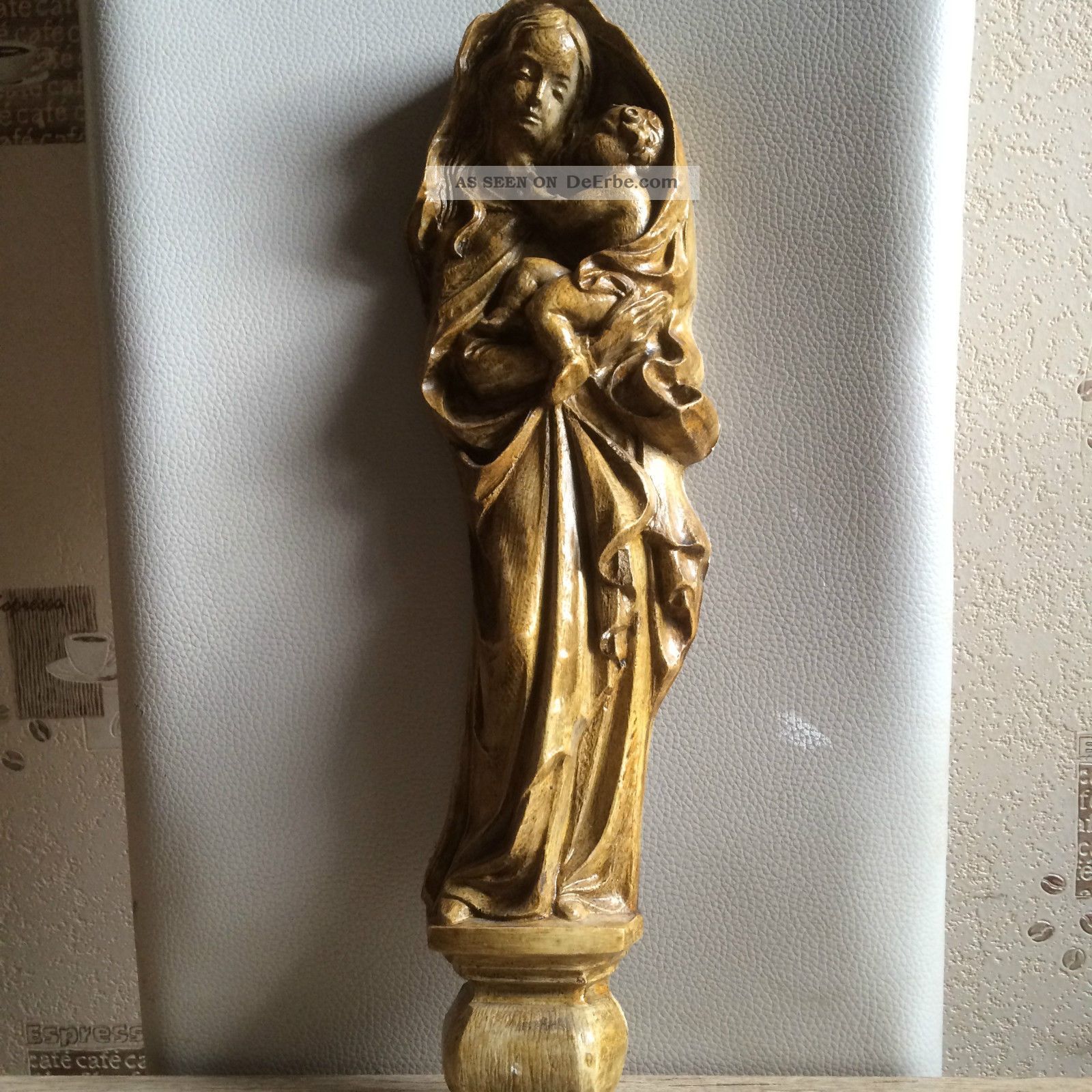 Maria Mit Kind Gott Kirche Wandbild 410 Mm Hoch Alt.  Aus Erbschaft Skulpturen & Kruzifixe Bild