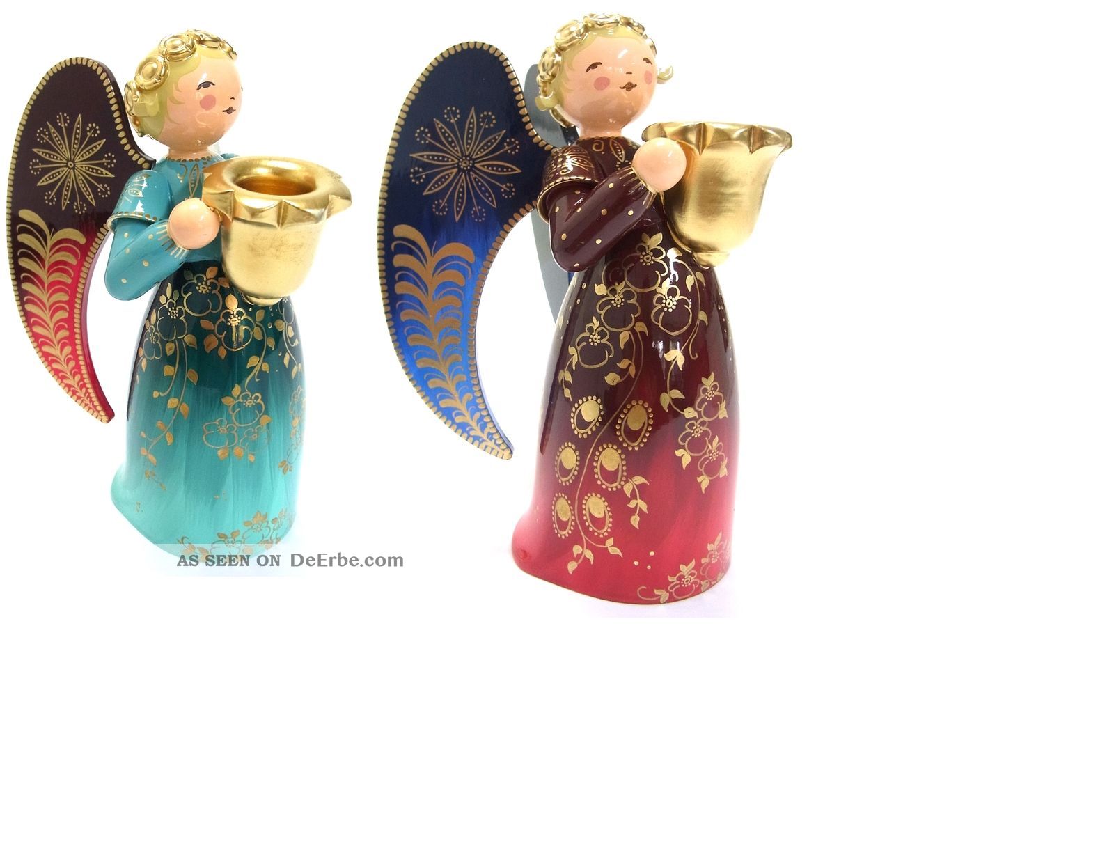 Wendt & Kühn Paar Barockengel 553 Engelspaar Barock Dekofigur Figur Kerzenhalter Objekte nach 1945 Bild