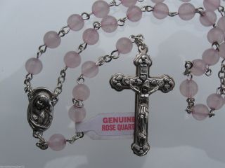Echter Rosenquarz Edelstein - Rosenkranz Rosary Chaplet 5526 Rq Bild