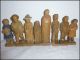8 Uralte Geschnitzte Religiöse Holzfiguren,  - Volkskunst,  Krippe - Figuren? Krippen & Krippenfiguren Bild 1