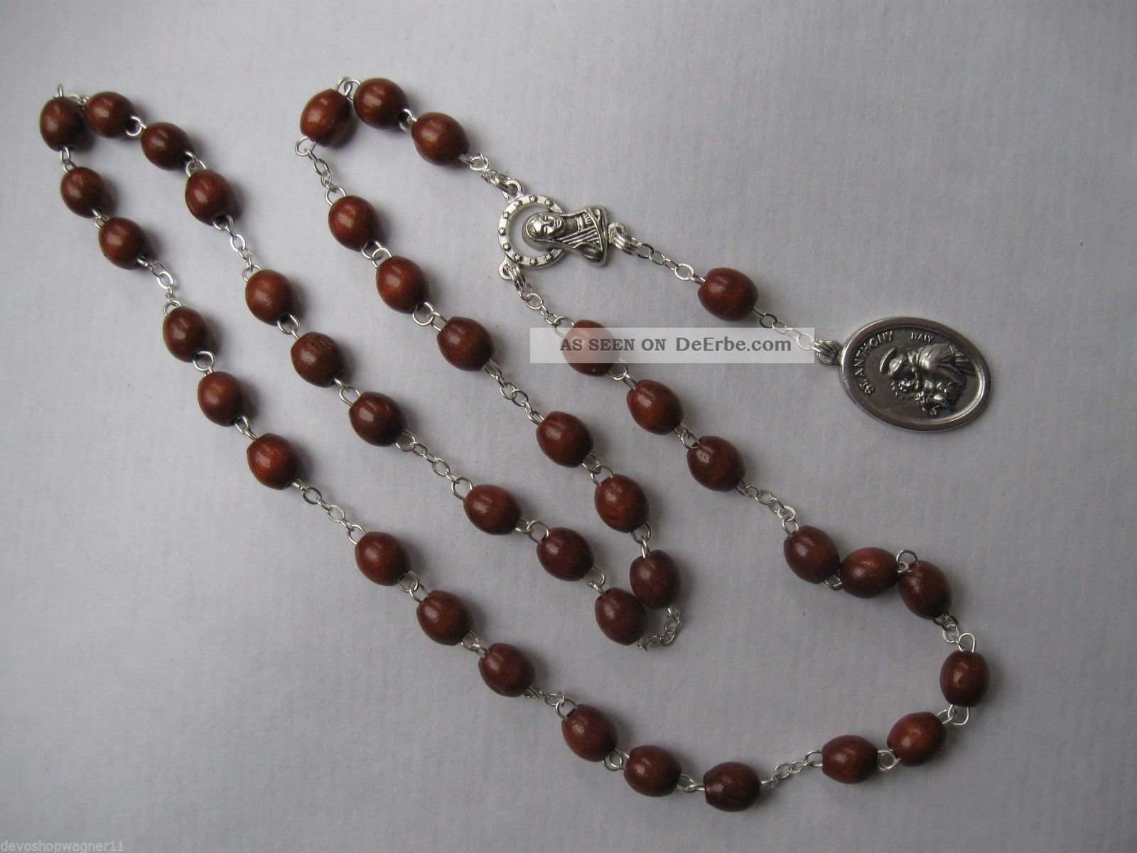 2 Stück Katholischer Rosenkranz Aus Holz - Mit Kreuzanhänger & Jesus-Motiv | Gebetskette Für Männer & Frauen | Ideal Für Taufe & Kommunion