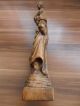 Alte Geschnitzte Heiligenfigur Holzfigur Christopherus Heiliger Holz Skulpturen & Kruzifixe Bild 2